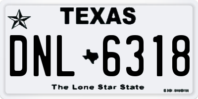 TX license plate DNL6318