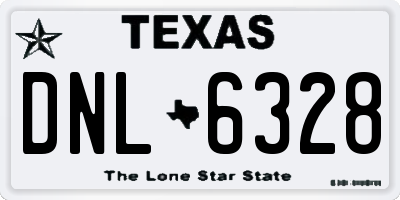 TX license plate DNL6328