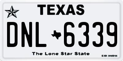 TX license plate DNL6339