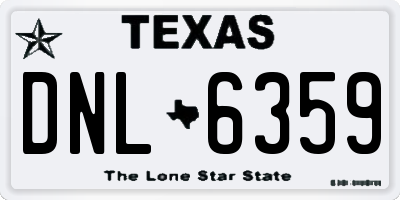 TX license plate DNL6359