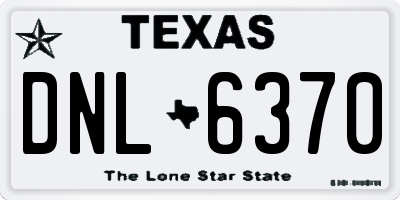 TX license plate DNL6370