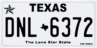 TX license plate DNL6372