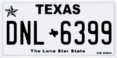 TX license plate DNL6399