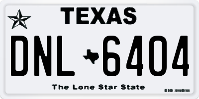 TX license plate DNL6404