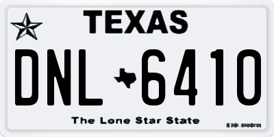 TX license plate DNL6410
