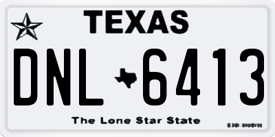 TX license plate DNL6413
