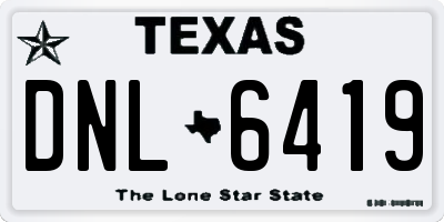 TX license plate DNL6419