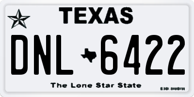 TX license plate DNL6422
