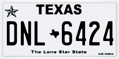 TX license plate DNL6424