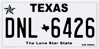 TX license plate DNL6426
