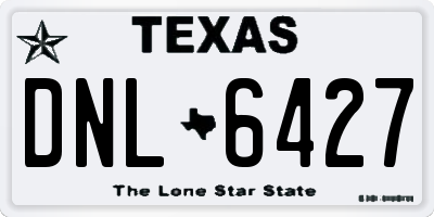 TX license plate DNL6427