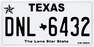TX license plate DNL6432