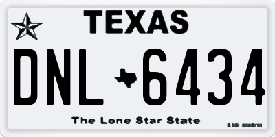 TX license plate DNL6434