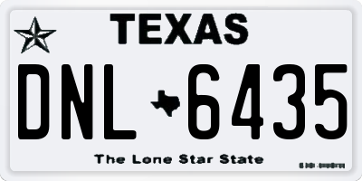 TX license plate DNL6435