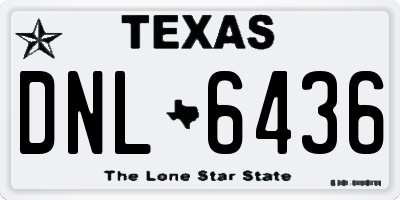 TX license plate DNL6436