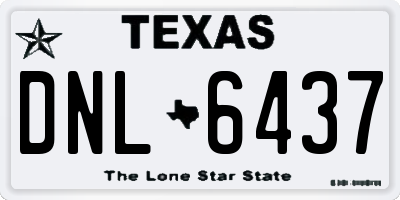 TX license plate DNL6437