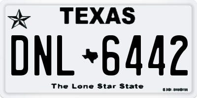 TX license plate DNL6442