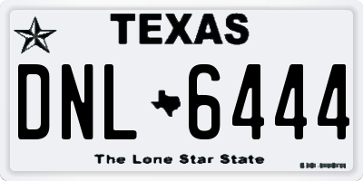 TX license plate DNL6444
