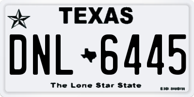 TX license plate DNL6445