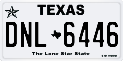 TX license plate DNL6446