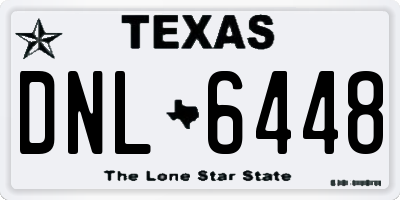TX license plate DNL6448