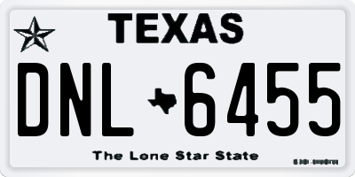 TX license plate DNL6455