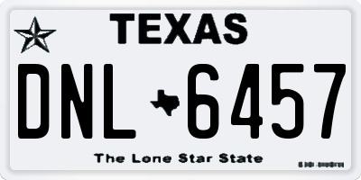 TX license plate DNL6457