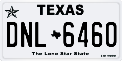 TX license plate DNL6460