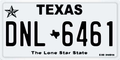 TX license plate DNL6461