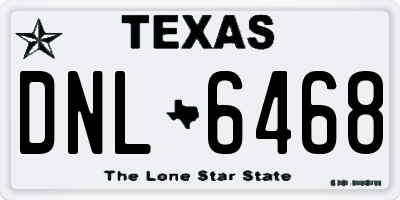 TX license plate DNL6468