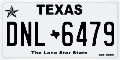 TX license plate DNL6479