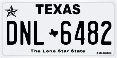 TX license plate DNL6482
