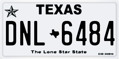 TX license plate DNL6484