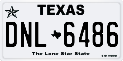 TX license plate DNL6486
