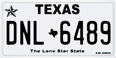 TX license plate DNL6489