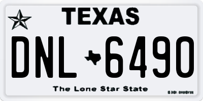 TX license plate DNL6490