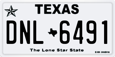 TX license plate DNL6491