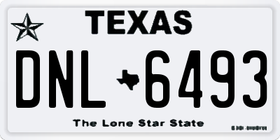TX license plate DNL6493