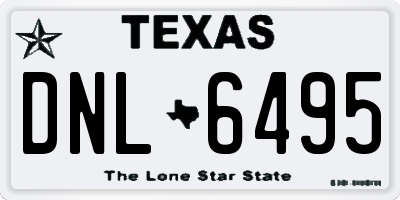 TX license plate DNL6495