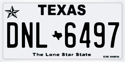 TX license plate DNL6497