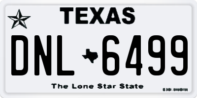 TX license plate DNL6499