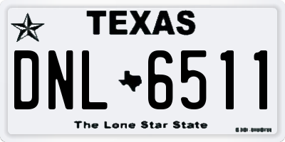 TX license plate DNL6511
