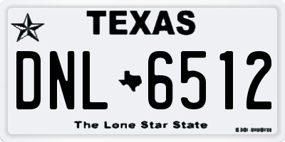 TX license plate DNL6512