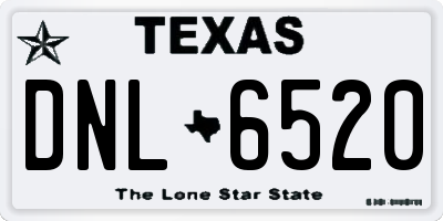 TX license plate DNL6520