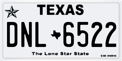 TX license plate DNL6522