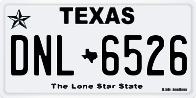 TX license plate DNL6526