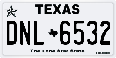 TX license plate DNL6532