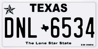 TX license plate DNL6534