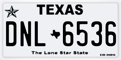 TX license plate DNL6536