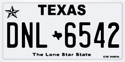 TX license plate DNL6542